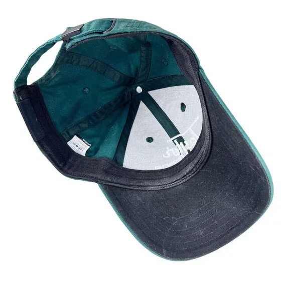 Taylor Made Golf Hat McHenry Illinois 1979 Green Spellout Strapback Baseball Cap - Picture 6 of 8